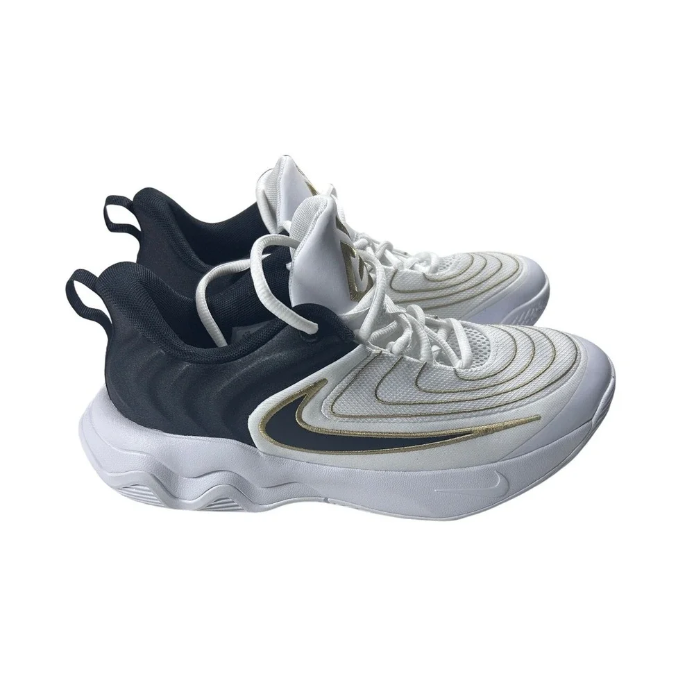 Nike Giannis Immortality 4 White Black Gold Basketball Shoes FZ6734-100 6.5Y‎